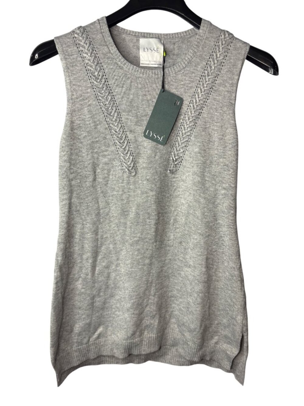 Lysse Tunic Sweater Vest Tank Top Size S Grey New